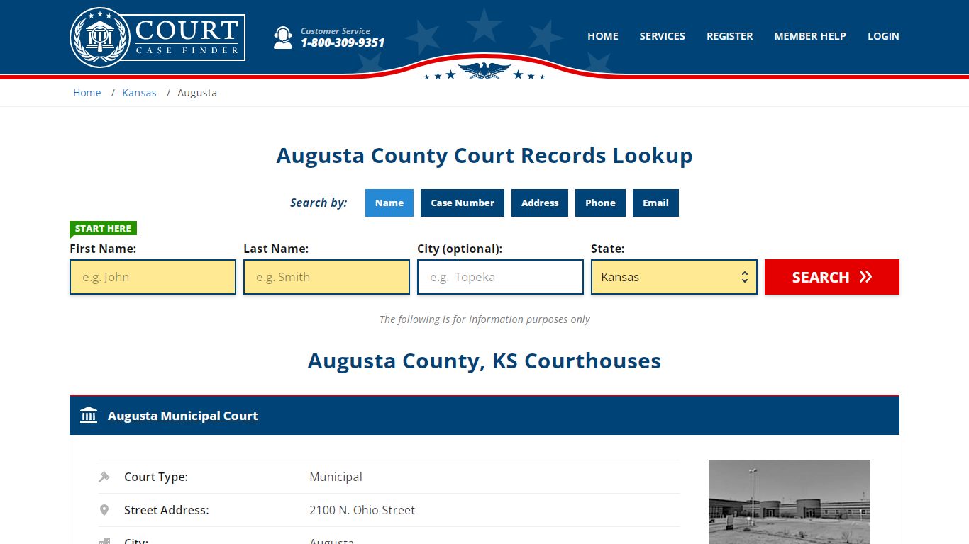 Augusta County Court Records | KS Case Lookup